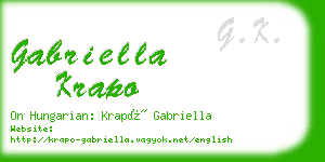 gabriella krapo business card